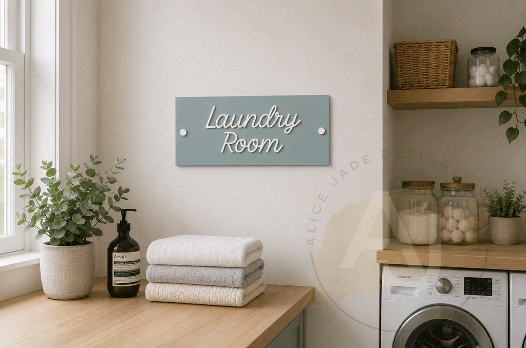 Personalised Room Door Sign | Custom Acrylic Plaque with 3D Text | Salon, Spa, Lodge & Home Decor