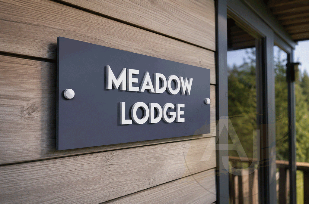 Personalised Room Door Sign | Custom Acrylic Plaque with 3D Text | Salon, Spa, Lodge & Home Decor