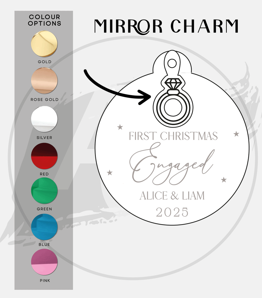 First Christmas Engaged Christmas Decoration | Engaged Charm Bauble