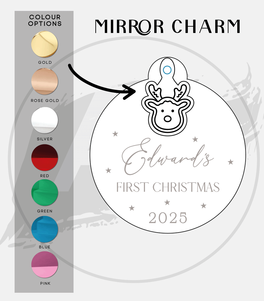 Baby's First Christmas Decoration | Reindeer Charm Bauble