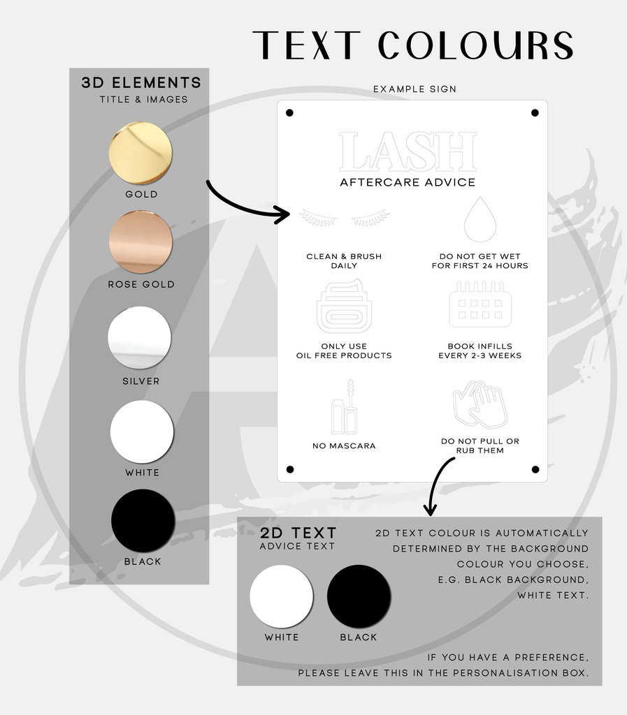 Spray Tan Aftercare Advice Acrylic A3 Wall Sign | Studio Sign | Business Sign | Salon Sign | Beauty Sign