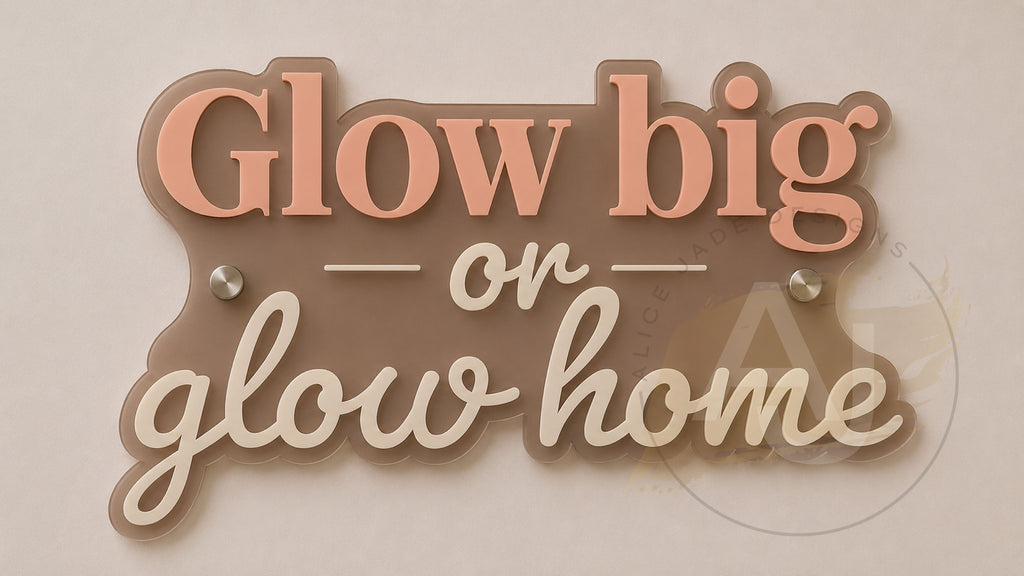 Glow Big or Glow Home Acrylic Wall Sign