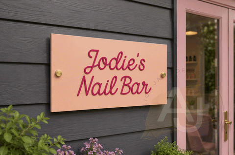 Personalised Room Door Sign | Custom Acrylic Plaque with 3D Text | Salon, Spa, Lodge & Home Decor
