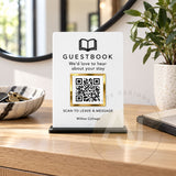 Acrylic QR Code Guestbook Sign for Holiday Lets & Airbnbs