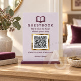 Acrylic QR Code Guestbook Sign for Holiday Lets & Airbnbs