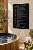 Custom Cold Plunge Pool Plaque | Personalised Outdoor Acrylic Sign for Airbnb & Holiday Rentals