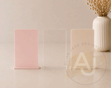 A5 Acrylic Rectangle Signs | Small Freestanding Sign | Market Display Sign | Modern Acrylic Place Card