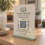 Acrylic QR Code Guestbook Sign for Holiday Lets & Airbnbs