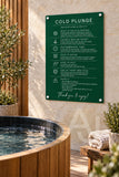 Custom Cold Plunge Pool Plaque | Personalised Outdoor Acrylic Sign for Airbnb & Holiday Rentals