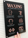 Waxing Aftercare Advice Acrylic A3 Wall Sign | Beauty Sign | Business Sign | Spa Sign | Salon Sign | Salon Decor