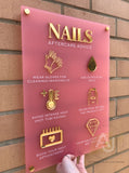 Nail Aftercare Advice Acrylic A3 Wall Sign | Beauty Sign | Business Sign | Spa Sign | Salon Sign | Salon Decor