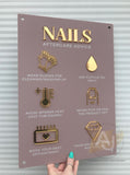 Nail Aftercare Advice Acrylic A3 Wall Sign | Beauty Sign | Business Sign | Spa Sign | Salon Sign | Salon Decor