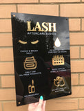 Lash Aftercare Advice Acrylic A3 Wall Sign | Beauty Sign | Business Sign | Spa Sign | Salon Sign | Salon Decor