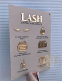 Lash Aftercare Advice Acrylic A3 Wall Sign | Beauty Sign | Business Sign | Spa Sign | Salon Sign | Salon Decor