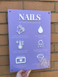 Nail Aftercare Advice Acrylic A3 Wall Sign | Beauty Sign | Business Sign | Spa Sign | Salon Sign | Salon Decor