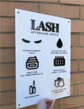 Lash Aftercare Advice Acrylic A3 Wall Sign | Beauty Sign | Business Sign | Spa Sign | Salon Sign | Salon Decor