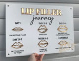 Lip Filler Journey Aftercare Advice Acrylic A3 Wall Sign | Beauty Sign | Business Sign | Spa Sign | Salon Sign | Salon Decor