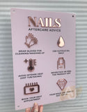 Nail Aftercare Advice Acrylic A3 Wall Sign | Beauty Sign | Business Sign | Spa Sign | Salon Sign | Salon Decor