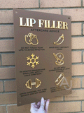 Lip Filler Aftercare Advice Acrylic A3 Wall Sign | Beauty Sign | Business Sign | Spa Sign | Salon Sign | Salon Decor