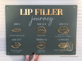 Lip Filler Journey Aftercare Advice Acrylic A3 Wall Sign | Beauty Sign | Business Sign | Spa Sign | Salon Sign | Salon Decor