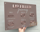 Lip Filler Journey Aftercare Advice Acrylic A3 Wall Sign | Beauty Sign | Business Sign | Spa Sign | Salon Sign | Salon Decor