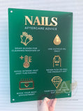 Nail Aftercare Advice Acrylic A3 Wall Sign | Beauty Sign | Business Sign | Spa Sign | Salon Sign | Salon Decor