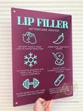 Lip Filler Aftercare Advice Acrylic A3 Wall Sign | Beauty Sign | Business Sign | Spa Sign | Salon Sign | Salon Decor