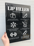 Lip Filler Aftercare Advice Acrylic A3 Wall Sign | Beauty Sign | Business Sign | Spa Sign | Salon Sign | Salon Decor