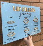 Lip Filler Journey Aftercare Advice Acrylic A3 Wall Sign | Beauty Sign | Business Sign | Spa Sign | Salon Sign | Salon Decor