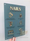 Nail Aftercare Advice Acrylic A3 Wall Sign | Beauty Sign | Business Sign | Spa Sign | Salon Sign | Salon Decor