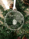 Personalised New Home Christmas Tree Bauble Decoration
