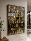 LOVE Layered Acrylic Mirror Wall Sign