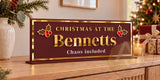 Personalised Christmas Table Sign – Family Chaos – Acrylic Decoration with Gold Mirror Details