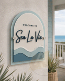 Personalised Coastal Acrylic House Sign
