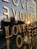 LOVE Layered Acrylic Mirror Wall Sign
