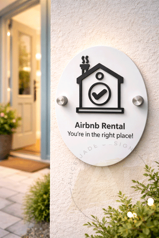 Holiday Let Arrival Sign – “You’re in the Right Place” Acrylic Plaque