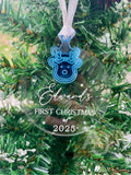 Baby's First Christmas Decoration | Reindeer Charm Bauble