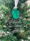 Baby's First Christmas Decoration | Reindeer Charm Bauble