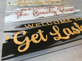 Personalised Welcome Sign | Acrylic 3D | Paint Wash | Salon Sign | Business Sign | Wall Sign