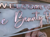 Personalised Welcome Sign | Acrylic 3D | Paint Wash | Salon Sign | Business Sign | Wall Sign