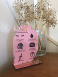 Lash Aftercare Acrylic Sign | Beauty Sign | Business Sign | Spa Sign | Salon Sign | Salon Decor | Paint Wash |