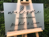 Personalised Acrylic Welcome Wedding Sign | Event sign | Party sign |