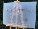 Personalised Acrylic Welcome Wedding Sign | Event sign | Party sign |